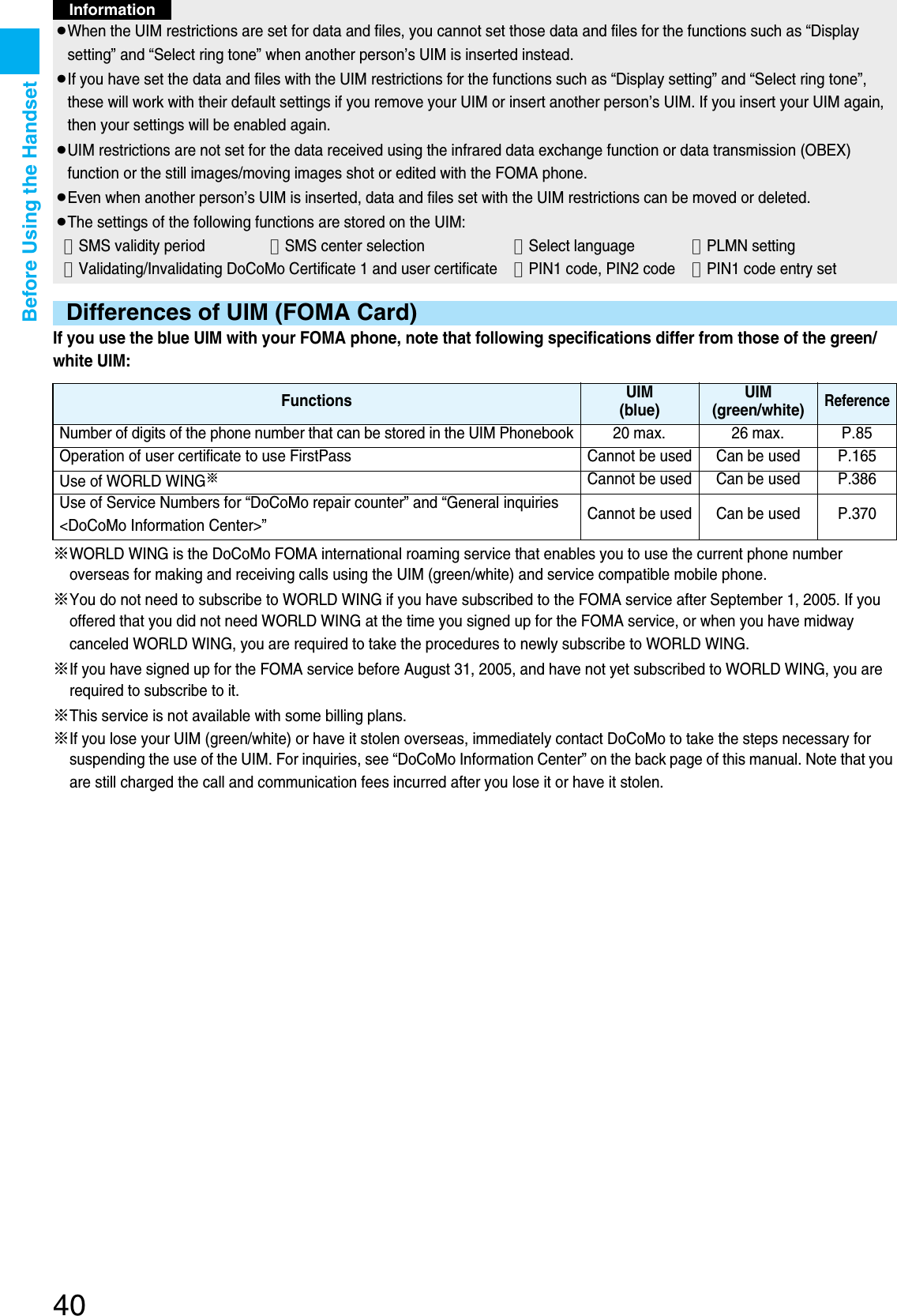 Page 42 of Panasonic Mobile Communications 207002A UMTS/ GSM Cellular Radio with Bluetooth® and RFID User Manual