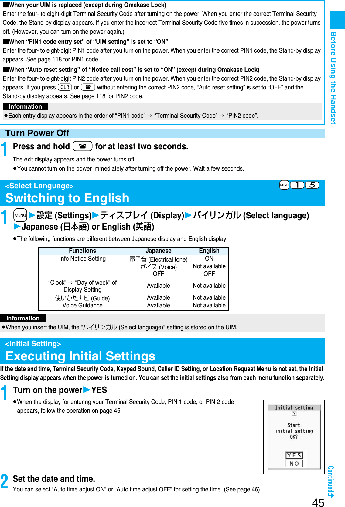 Page 47 of Panasonic Mobile Communications 207002A UMTS/ GSM Cellular Radio with Bluetooth® and RFID User Manual