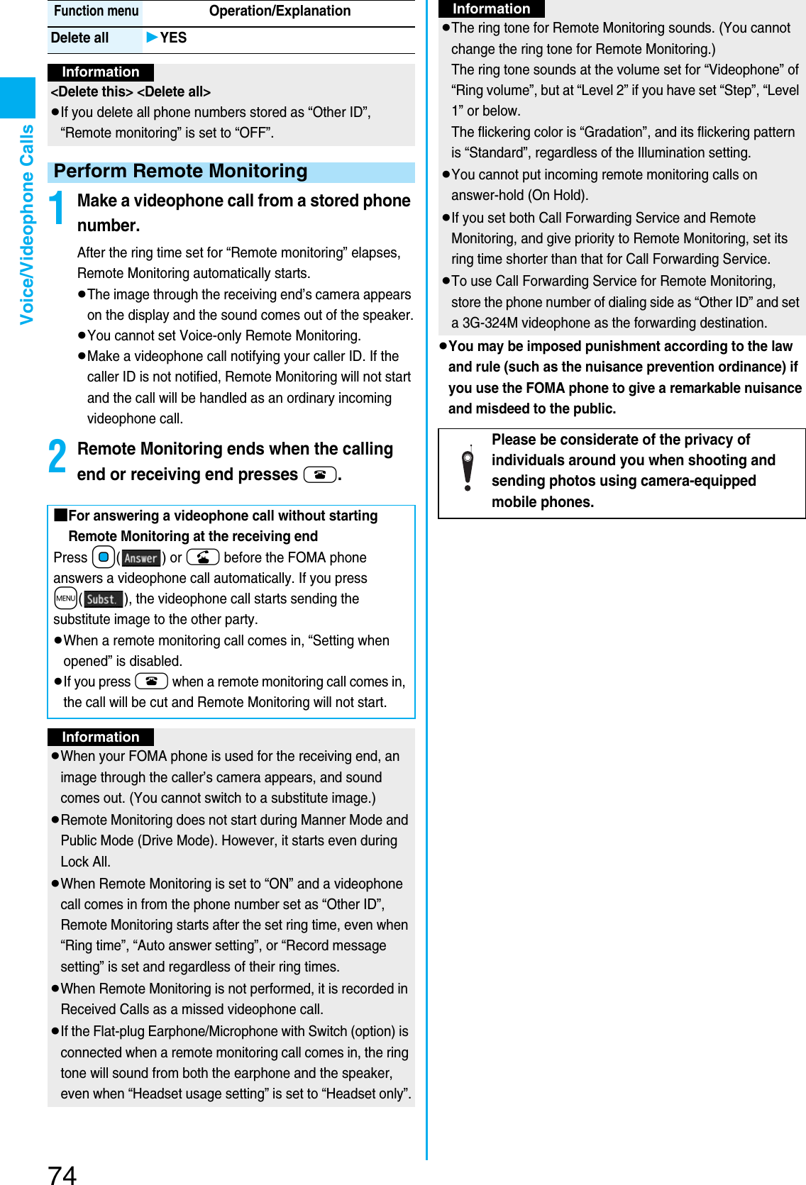 Page 76 of Panasonic Mobile Communications 207002A UMTS/ GSM Cellular Radio with Bluetooth® and RFID User Manual