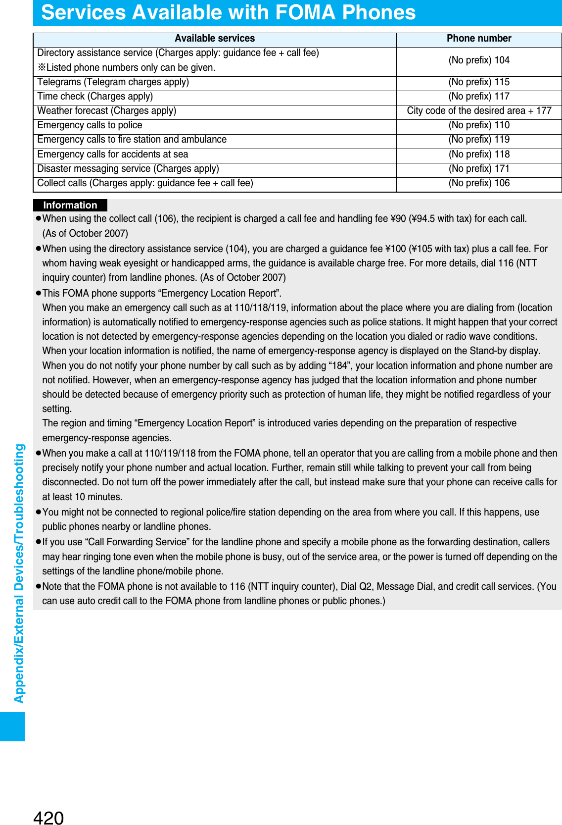 Page 127 of Panasonic Mobile Communications 207002A UMTS/ GSM Cellular Radio with Bluetooth® and RFID User Manual