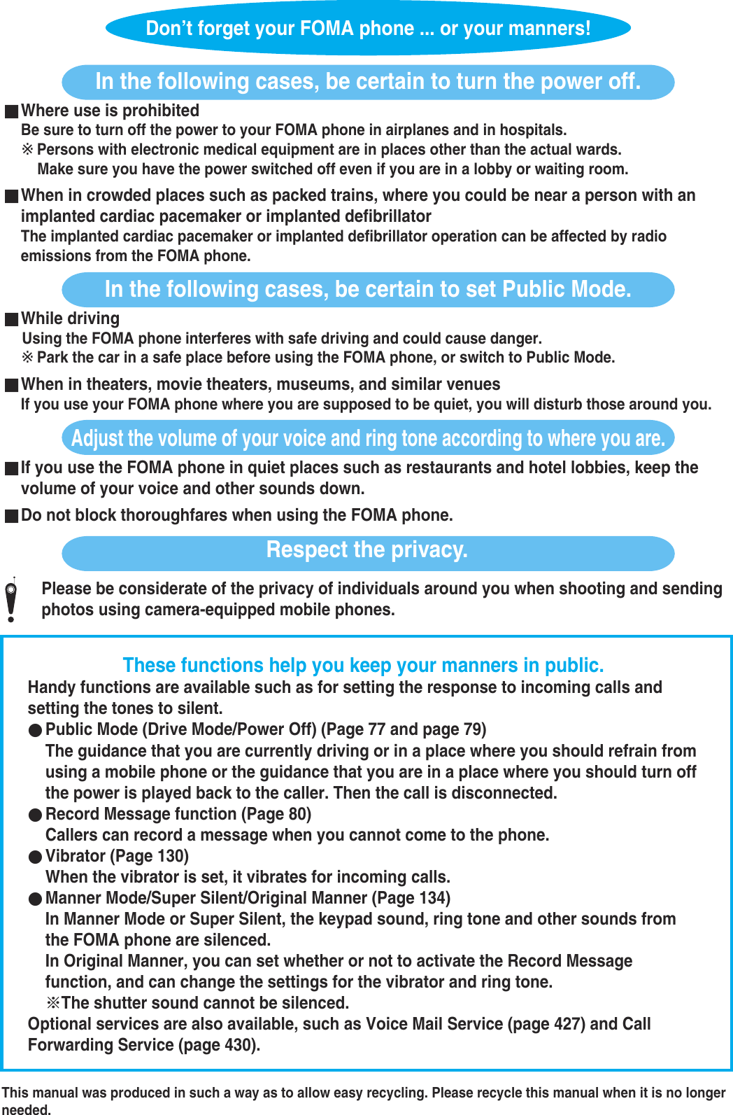 Page 172 of Panasonic Mobile Communications 207002A UMTS/ GSM Cellular Radio with Bluetooth® and RFID User Manual