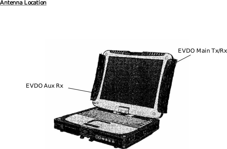  Antenna Location                            EVDO Main Tx/Rx EVDO Aux Rx 