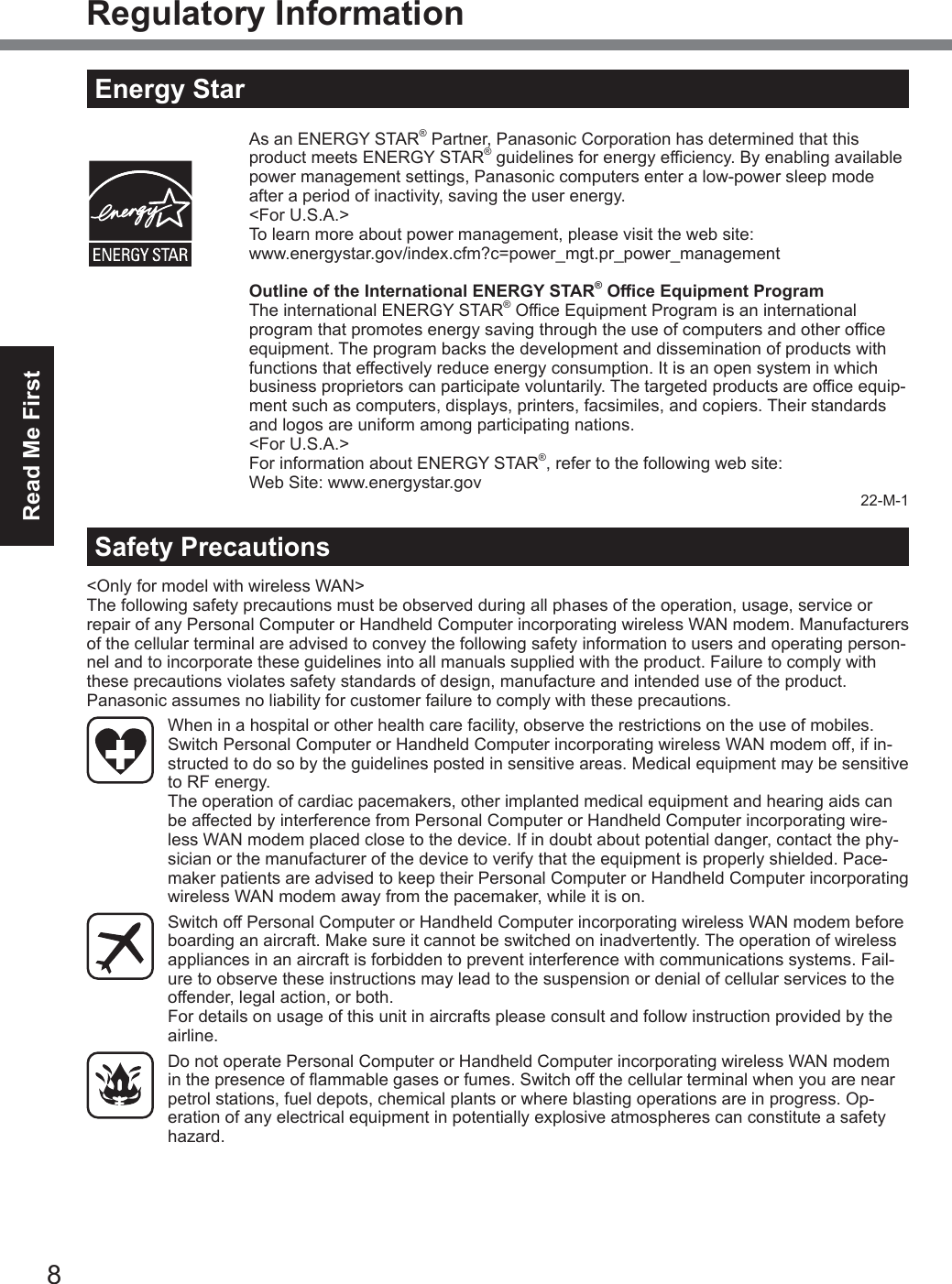 Page 8 of Panasonic of North America 9TGWW18A Radio Module User Manual FM171 Readme DHQX1325ZA T1  OI US M indb