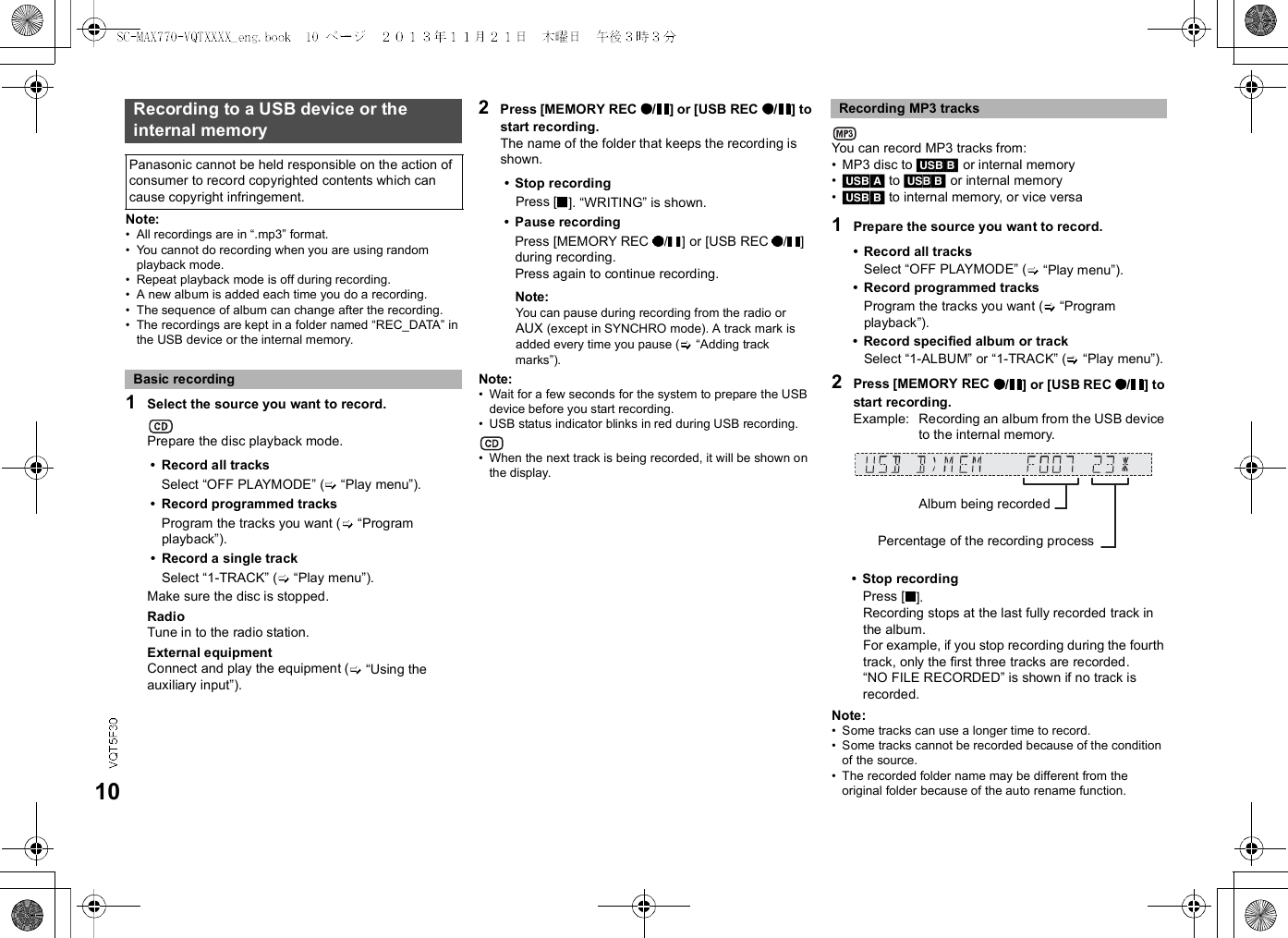 Page 10 of Panasonic of North America B21R1401 Bluetooth Module RSNE031B0 User Manual  SC MAX770 