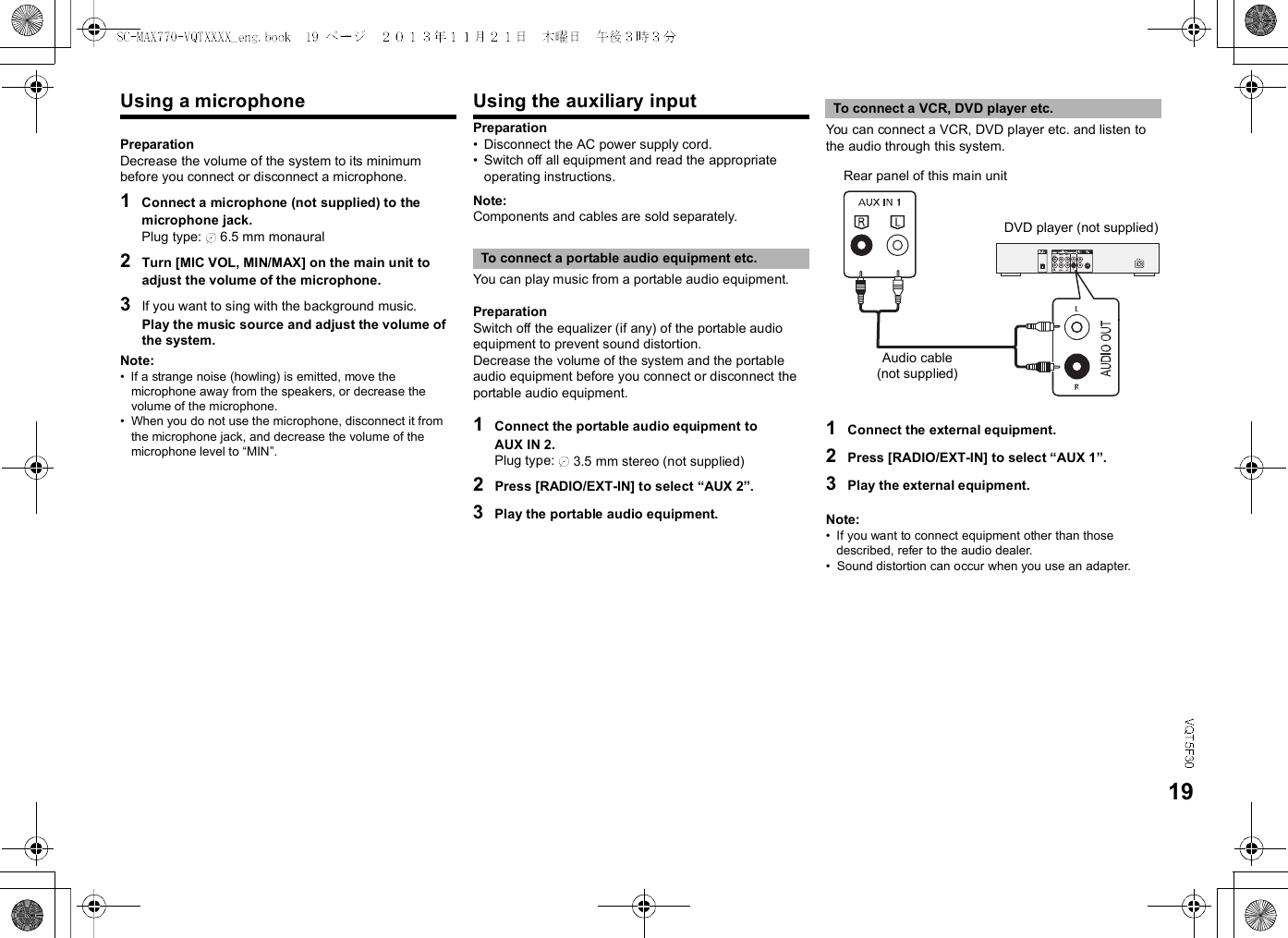 Page 19 of Panasonic of North America B21R1401 Bluetooth Module RSNE031B0 User Manual  SC MAX770 