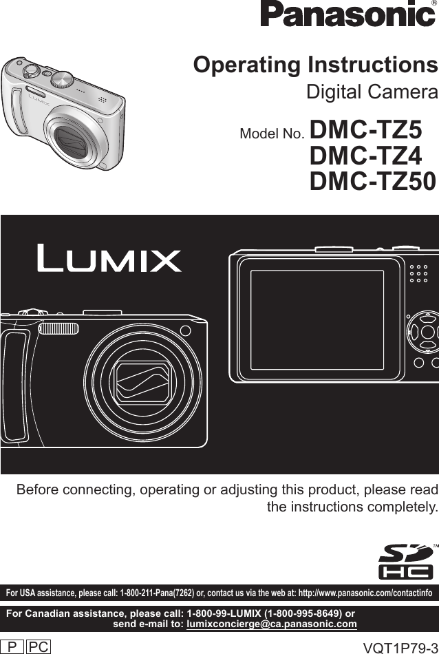 Panasonic of North America DMC-TZ50 Digital Still Camera User Manual DMC TZ5 50 P79 3 Eng indb