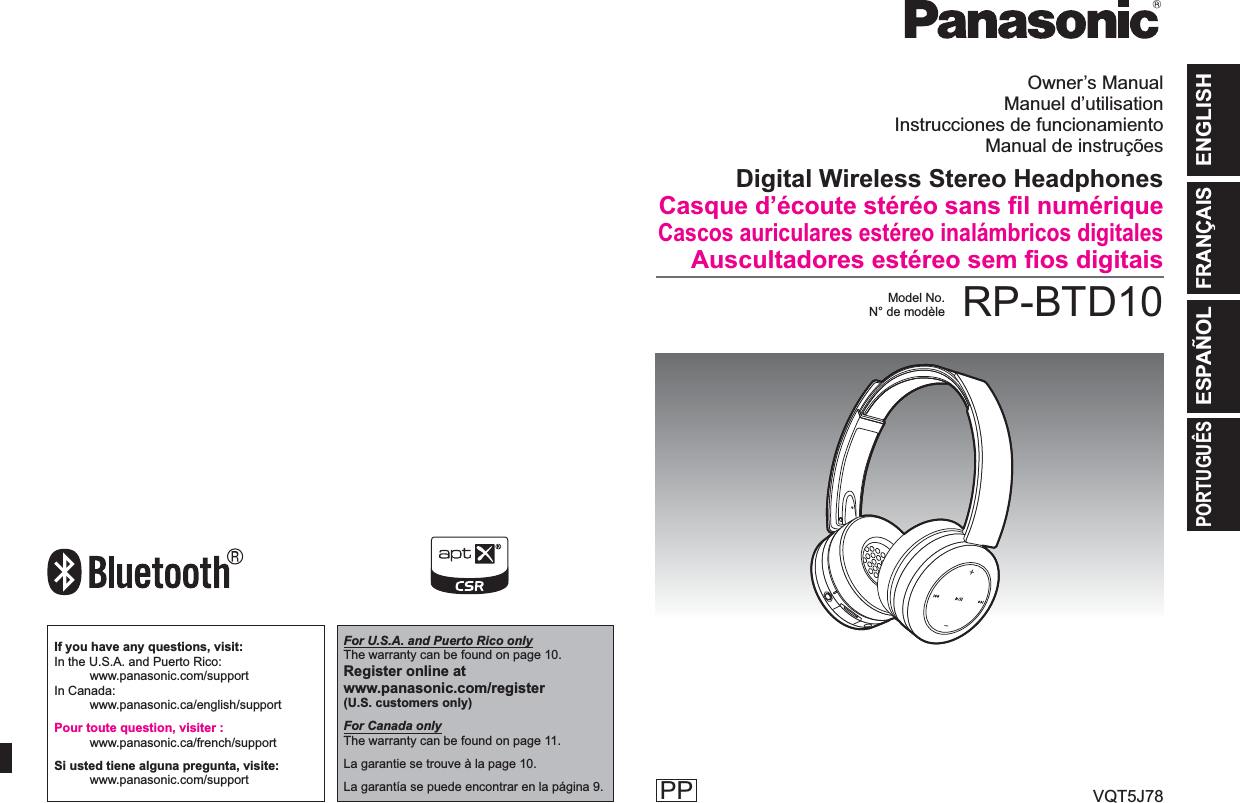 Wireless headset инструкция. Panasonic Rp-btd10. Panasonic Rp-btd10-k. Stereo Wireless Headset manual с адаптером. The manual наушники.