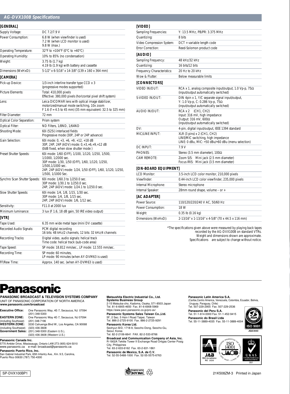 Page 12 of 12 - Panasonic  If Not Then B AG-DVX100B