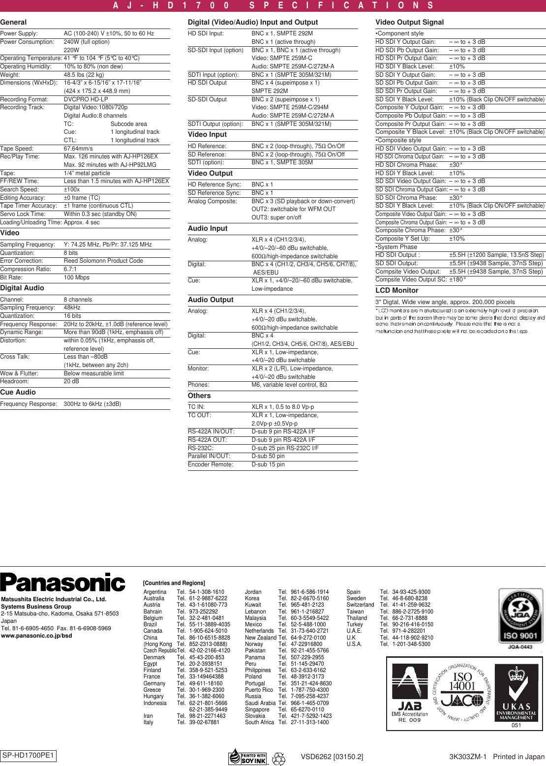 Page 8 of 8 - Panasonic  If Not Then B AJ-HD1700
