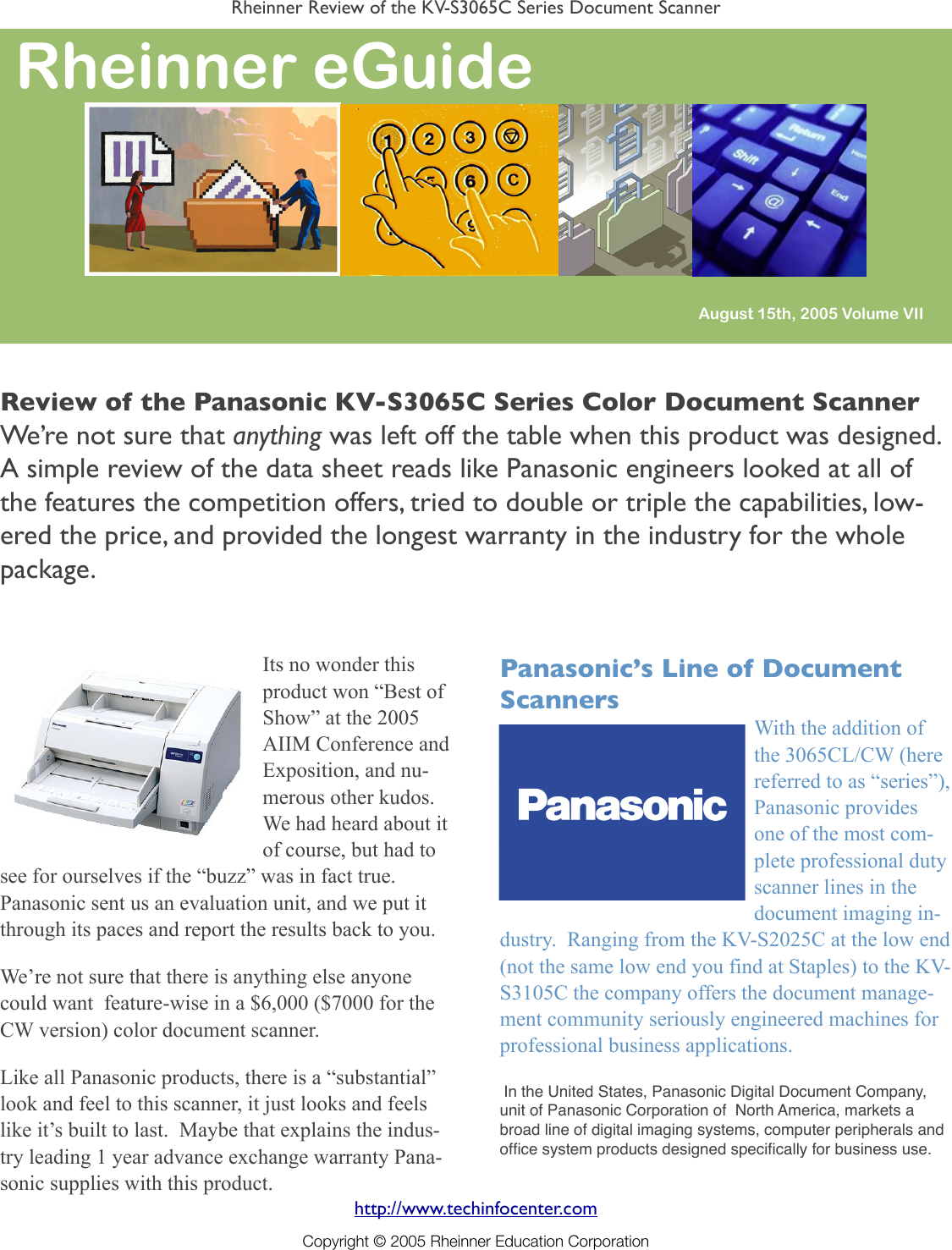 Page 1 of 6 - Panasonic Kvs3065c If Not Then  KVS3065C-Series-Rheinner-e Guide-Review