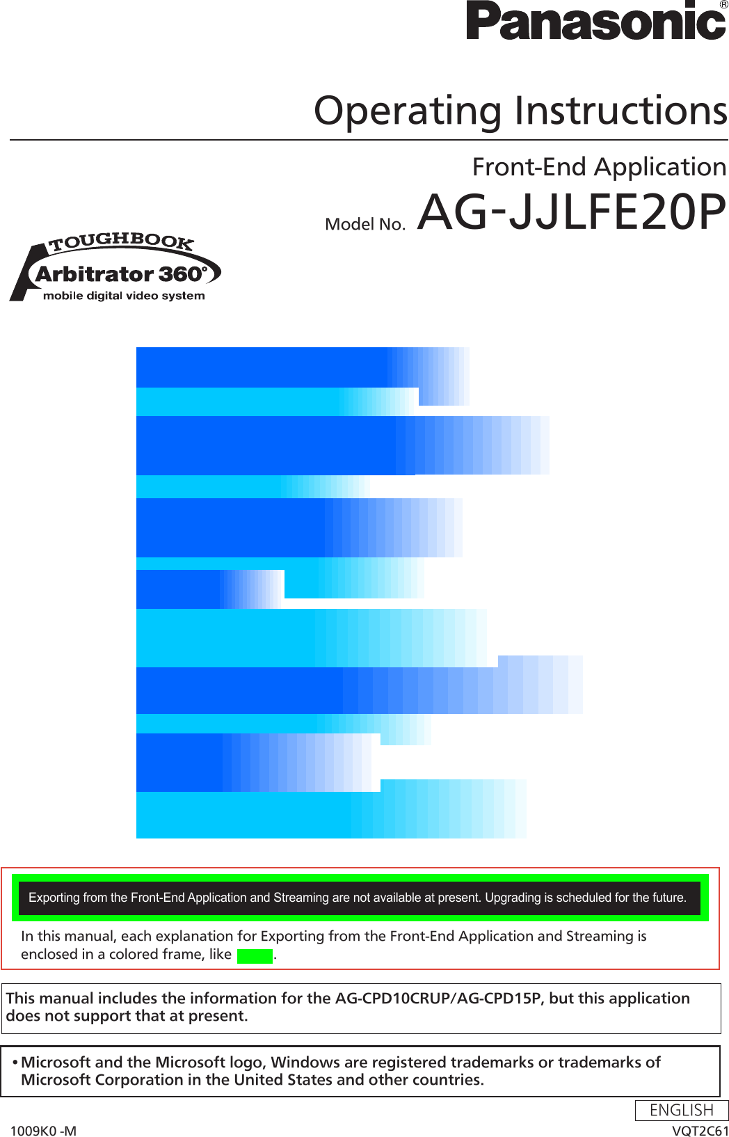 Panasonic Arbitrator 360 Operating Instructions