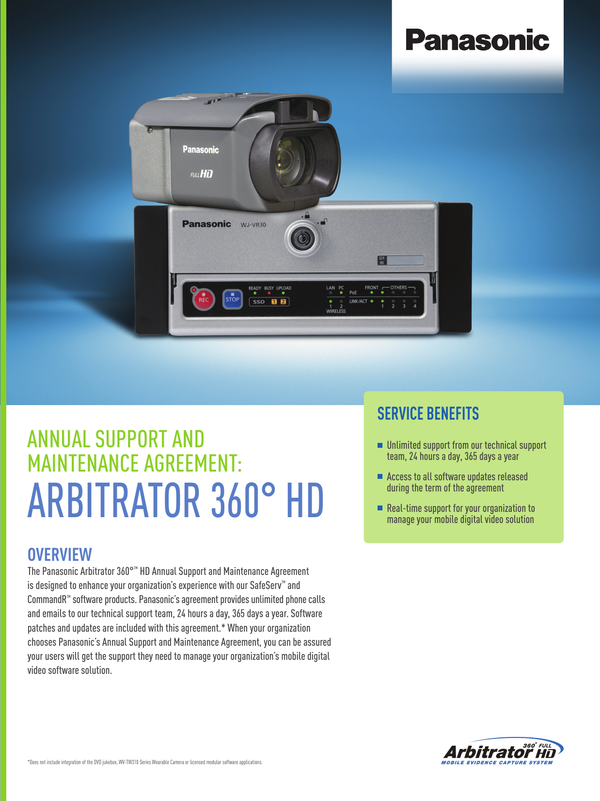 Panasonic Arbitrator 360 Support And Maintenance Agreement