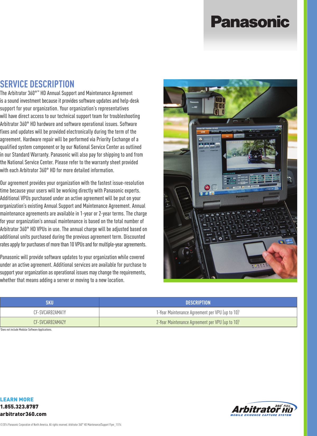 Panasonic Arbitrator 360 Support And Maintenance Agreement
