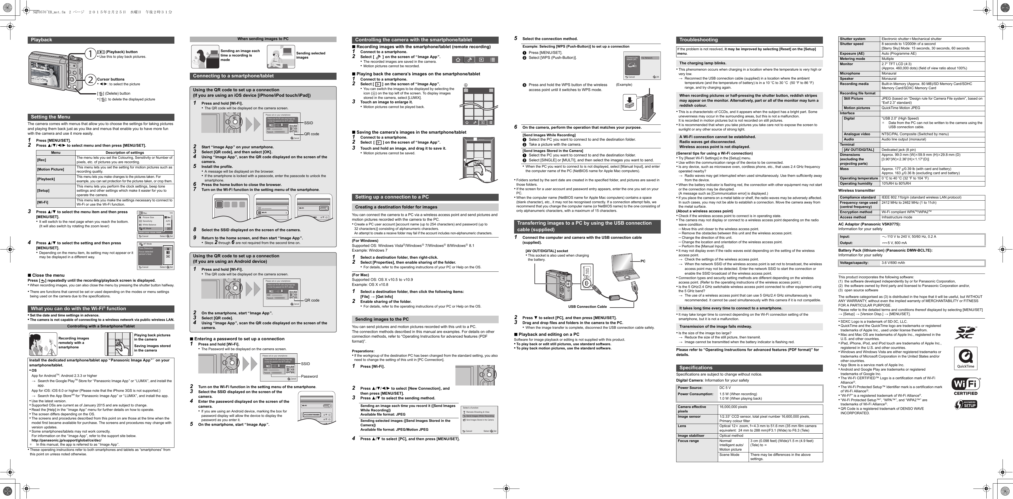 Page 2 of 2 - Panasonic Panasonic-Dmc-Sz10-Operating-Instructions-  Panasonic-dmc-sz10-operating-instructions