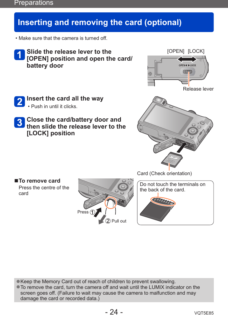 Panasonic Dmc Tz60 For Advanced Features Operating Instructions Tz60 Dmc Tz61