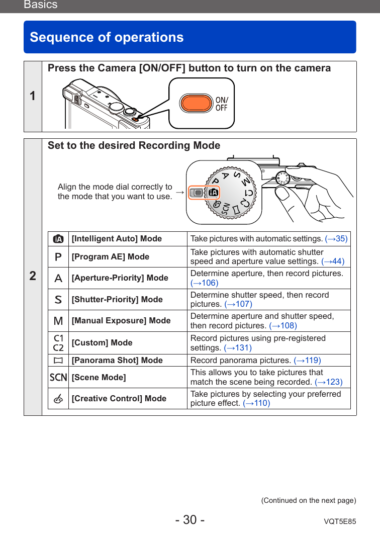 Panasonic Dmc Tz60 For Advanced Features Operating Instructions Tz60 Dmc Tz61