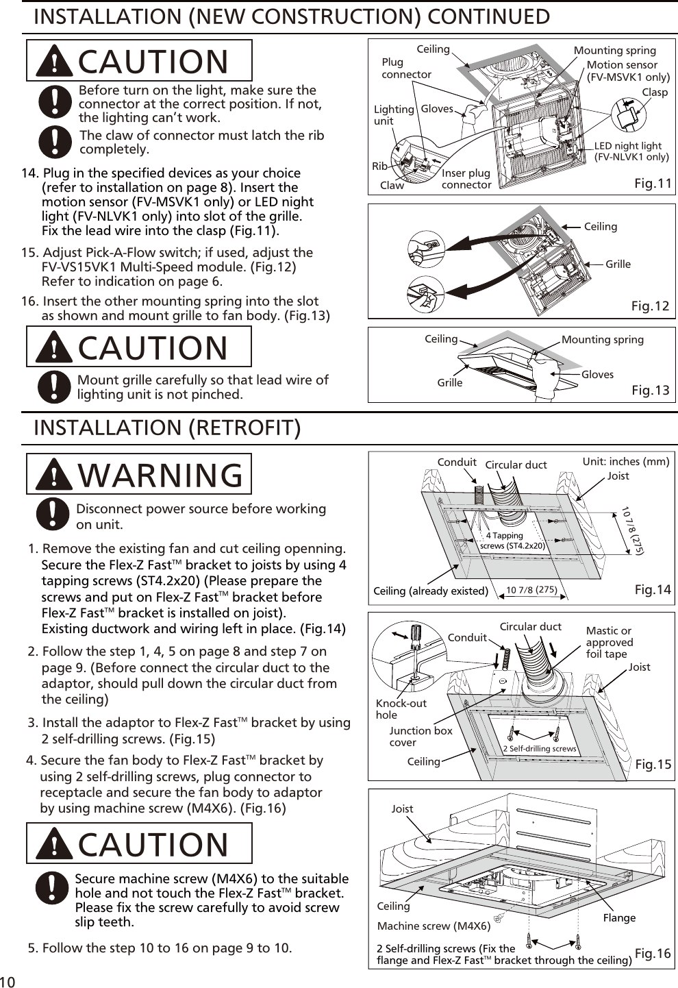 Page 10 of 12 - Panasonic Panasonic-Fv-05-11Vkl1-Installation-Manual- 05-11VKSL1 (English)  Panasonic-fv-05-11vkl1-installation-manual