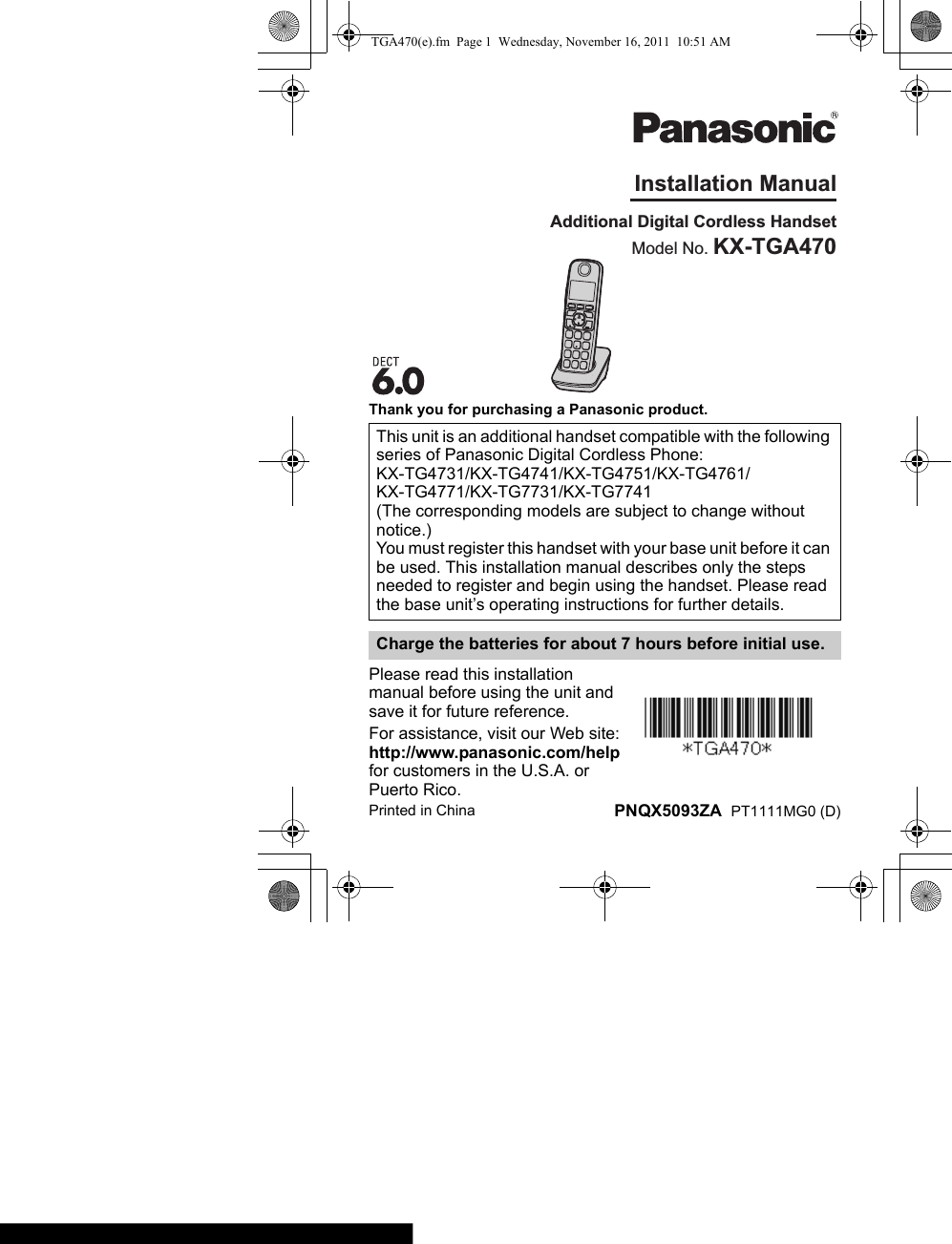 Panasonic Kx Tga470 Installation Manual ManualsLib Makes It Easy To
