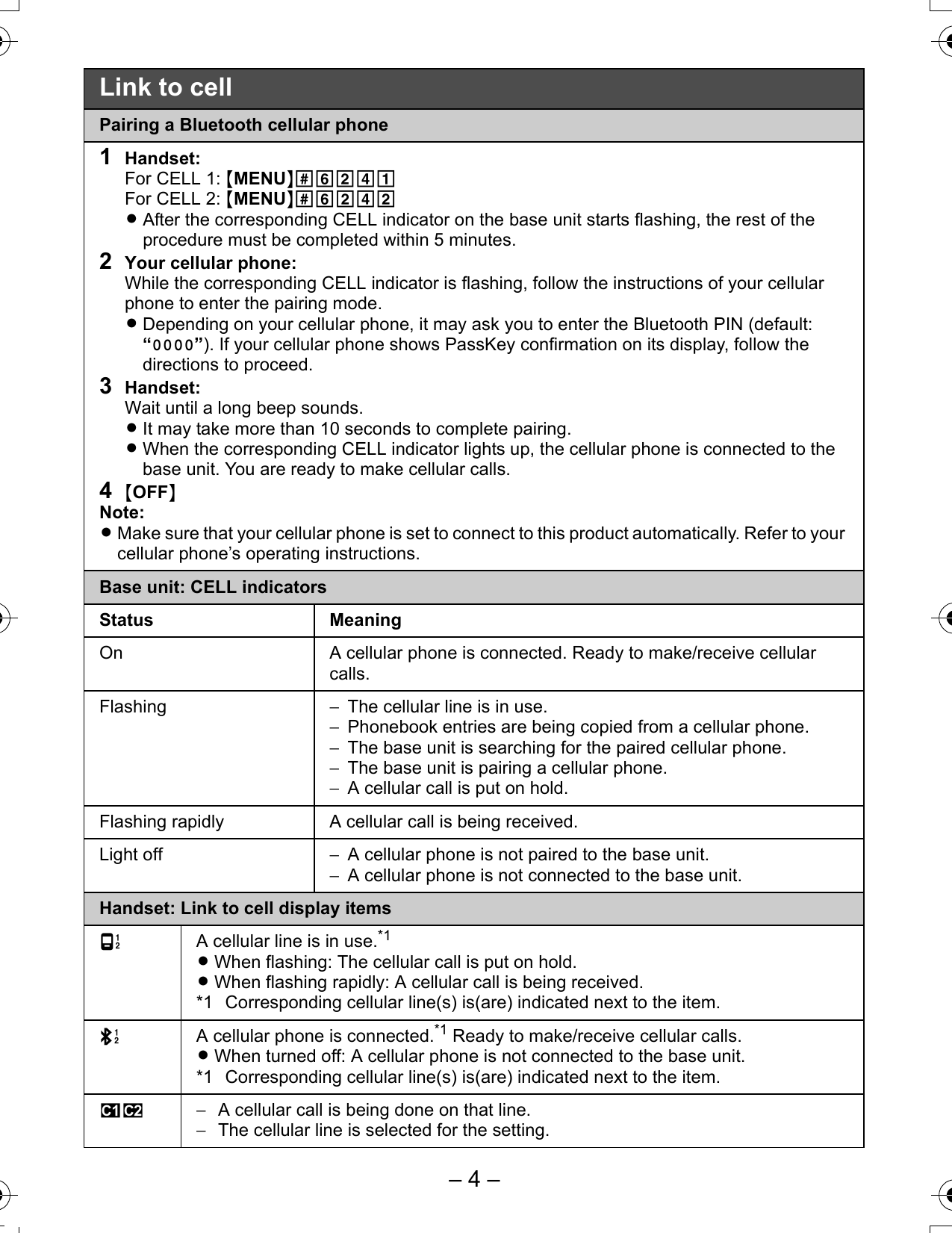 Page 4 of 10 - Panasonic Panasonic-Kx-Tge260-Quick-Start-Guide- ManualsLib - Makes It Easy To Find Manuals Online!  Panasonic-kx-tge260-quick-start-guide