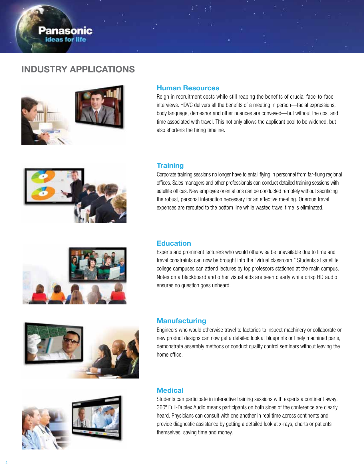 Page 4 of 6 - Panasonic Panasonic-Kx-Vc300-Specification-Sheet-  Panasonic-kx-vc300-specification-sheet