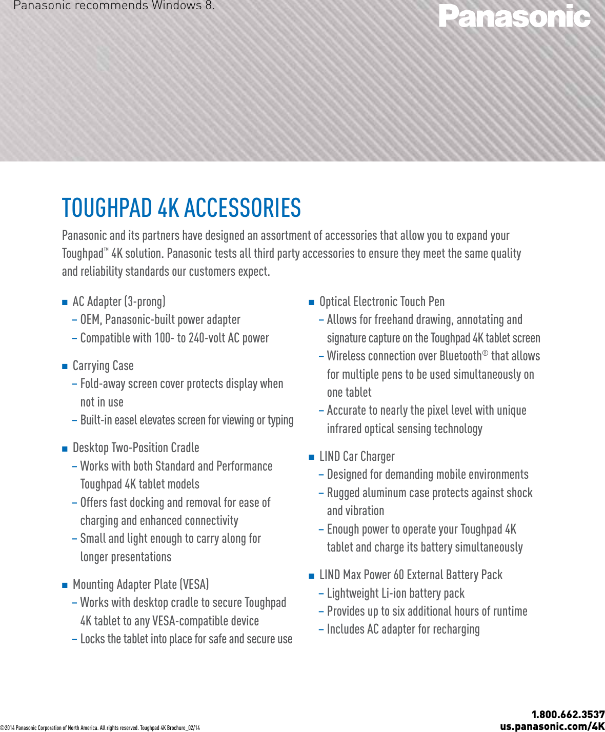 Page 7 of 7 - Panasonic Panasonic-Toughpad-4K-Brochure-  Panasonic-toughpad-4k-brochure