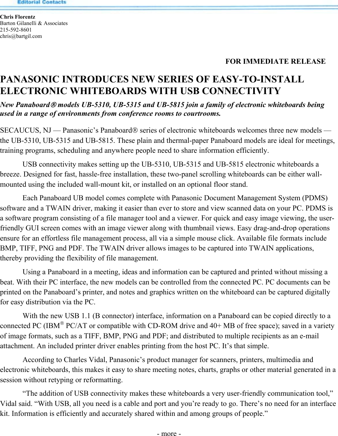 Page 1 of 3 - Panasonic - UB-5315 5815 5310 If Not Then UB-Series Intro