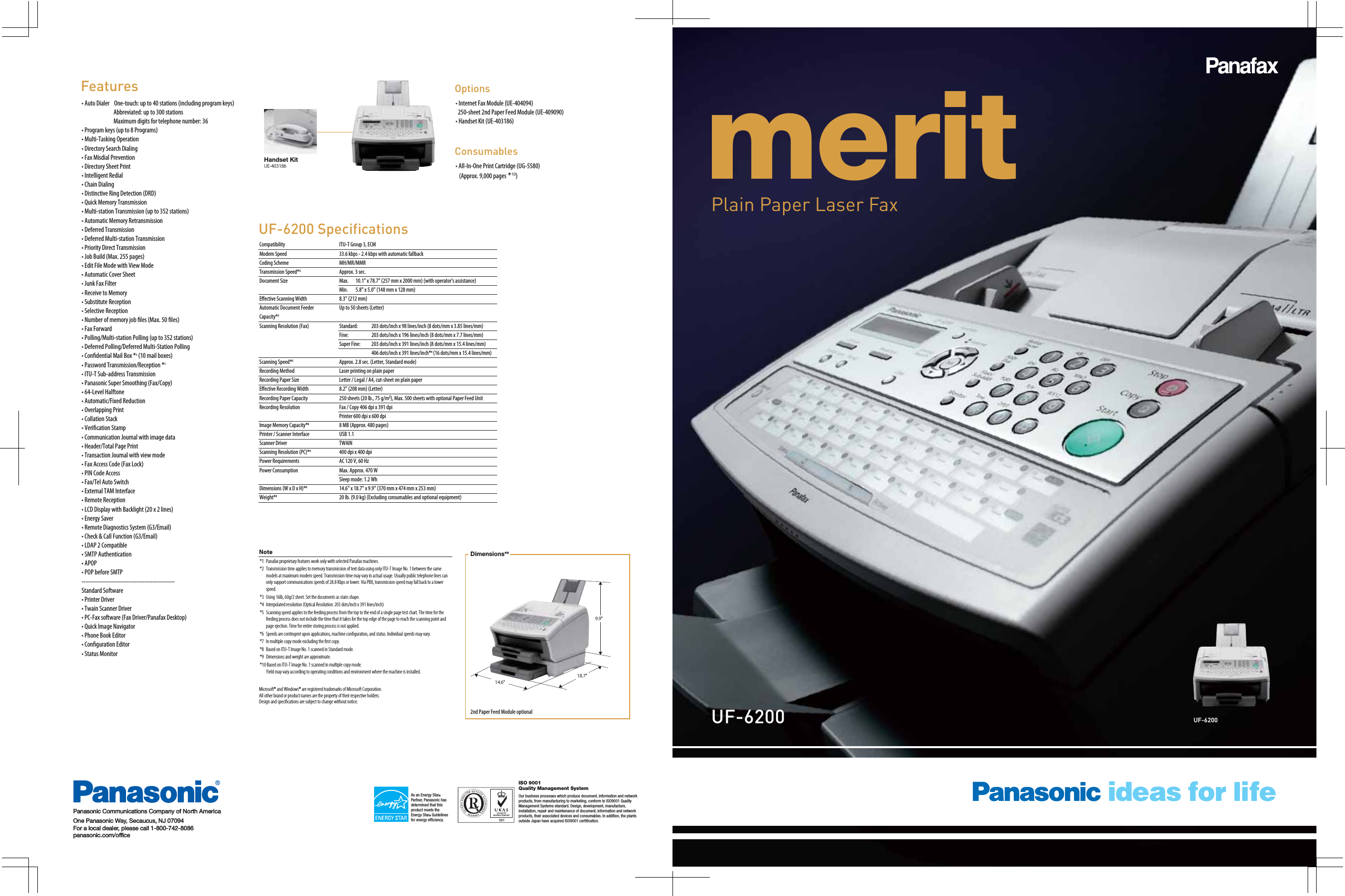 Page 1 of 2 - Panasonic Cover If Not Then  UF-6200 Brochure