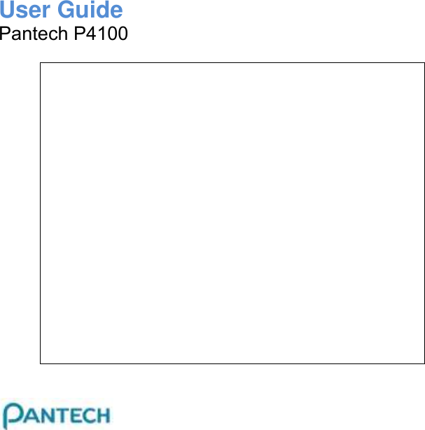 User Guide Pantech P4100                                                              