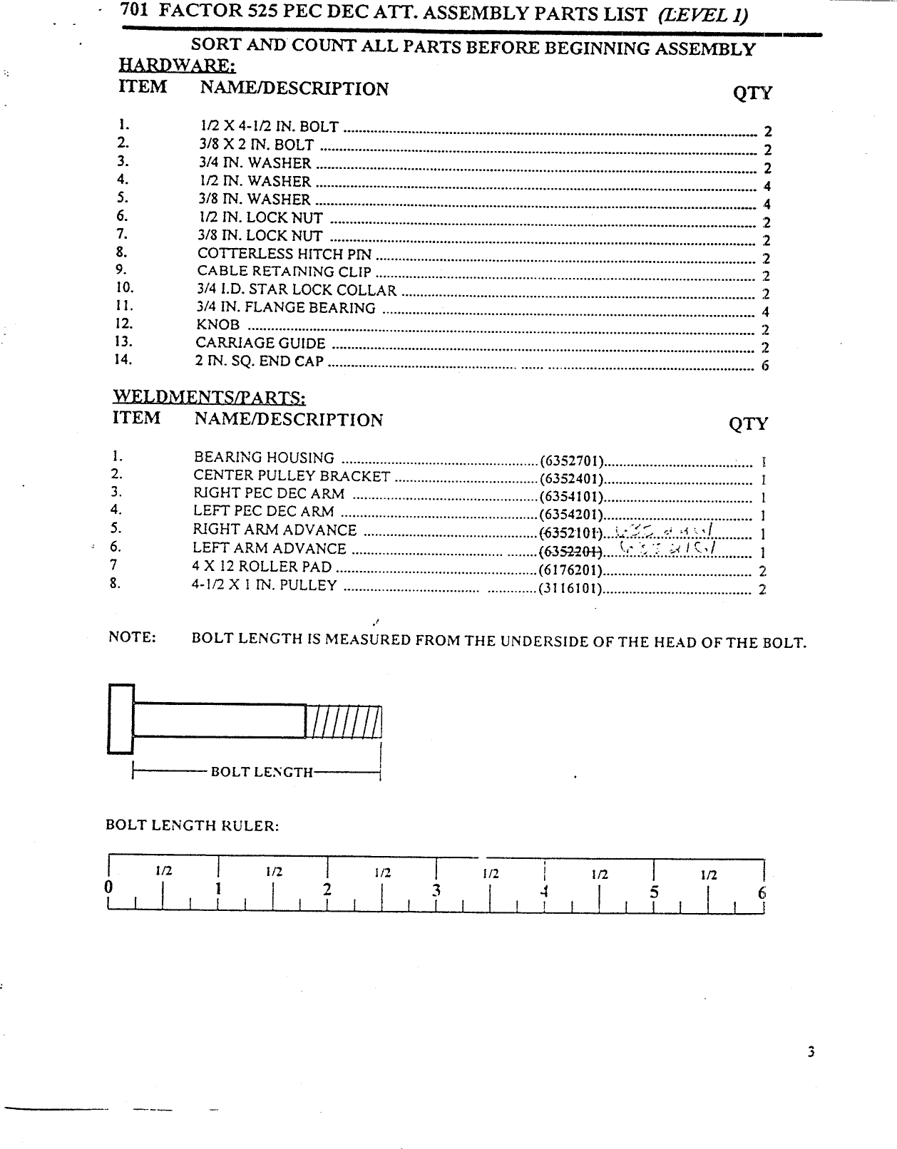 Page 3 of 10 - Parabody Parabody-701-Assembly-Instruction-  Parabody-701-assembly-instruction