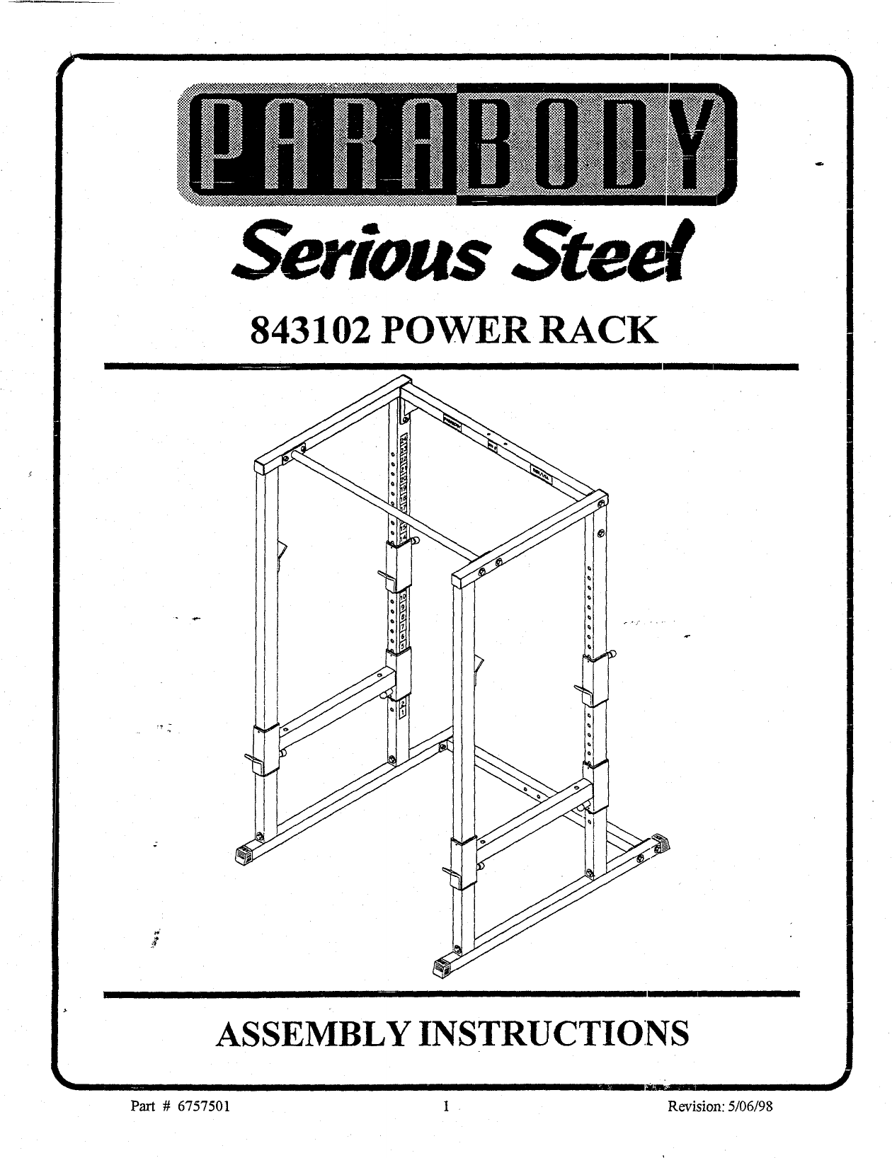 Page 1 of 7 - Parabody Parabody-843102-Assembly-Instruction-  Parabody-843102-assembly-instruction