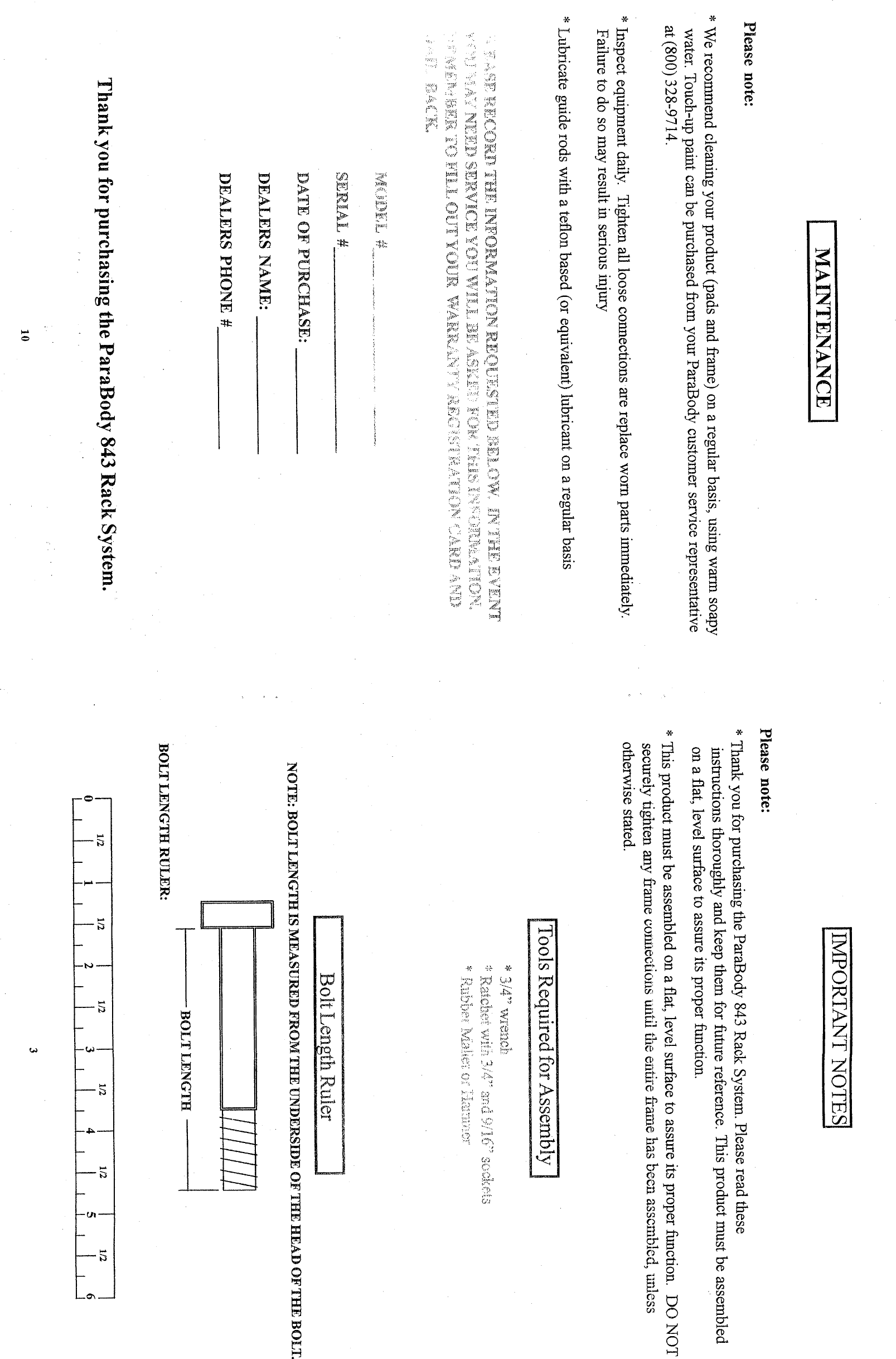 Page 3 of 6 - Parabody Parabody-843-Users-Manual-  Parabody-843-users-manual