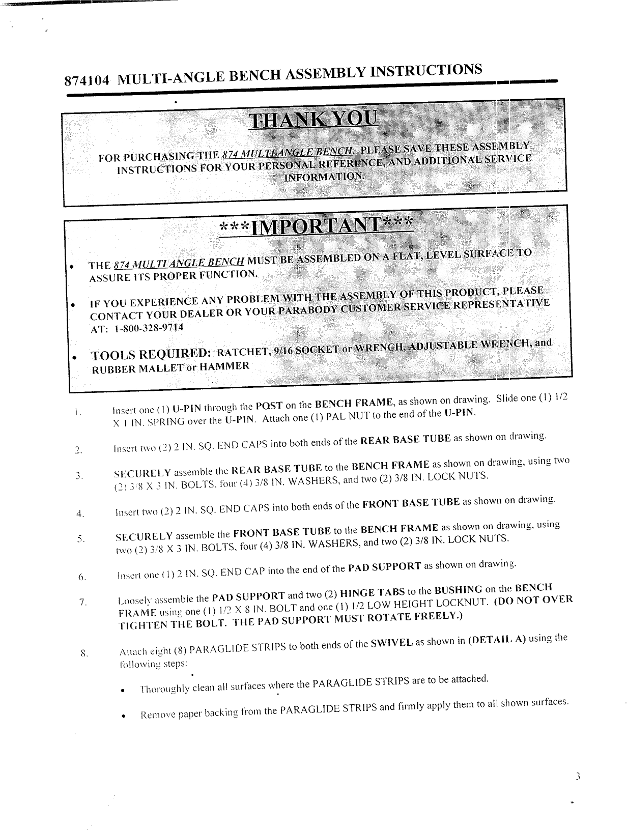 Page 3 of 5 - Parabody Parabody-874104-Instruction-Sheet- Parabody-874104-instruction-sheet