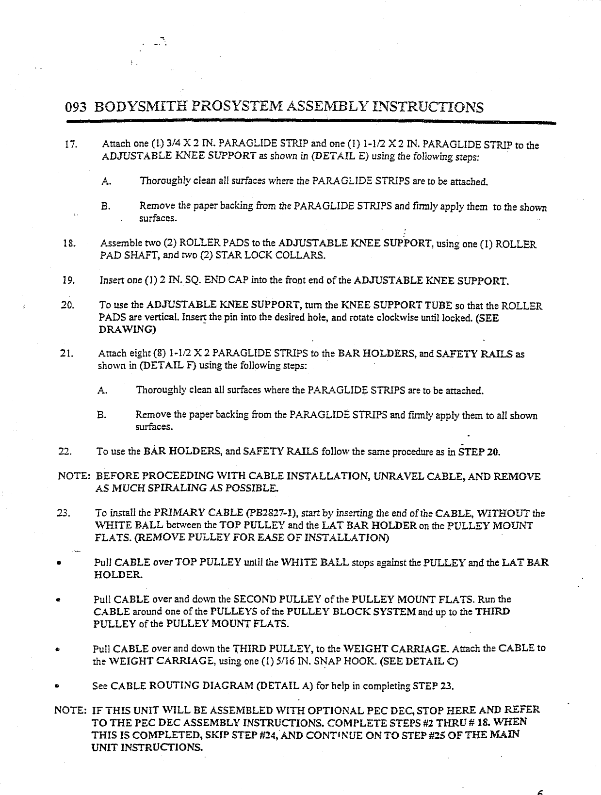 Page 6 of 12 - Parabody Parabody-93-Assembly-And-Instruction-Sheet-  Parabody-93-assembly-and-instruction-sheet