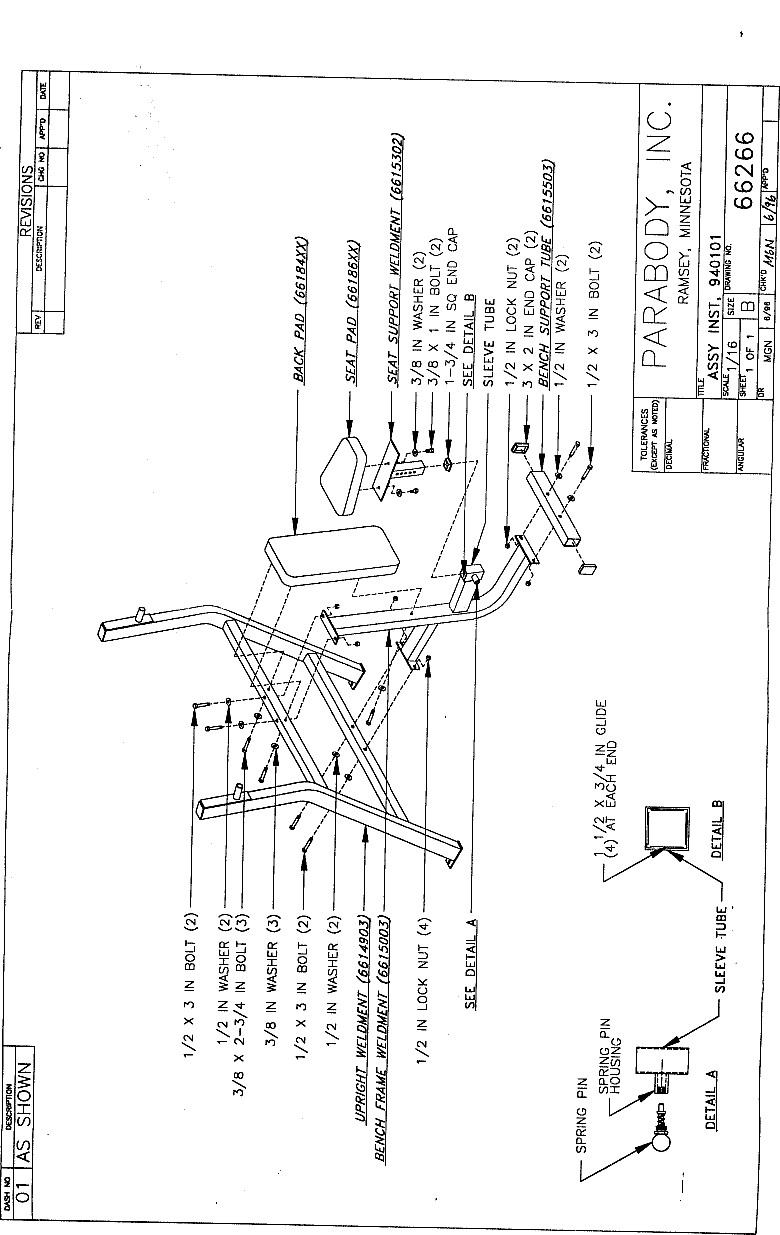 Parabody 940101 Assembly Instruction