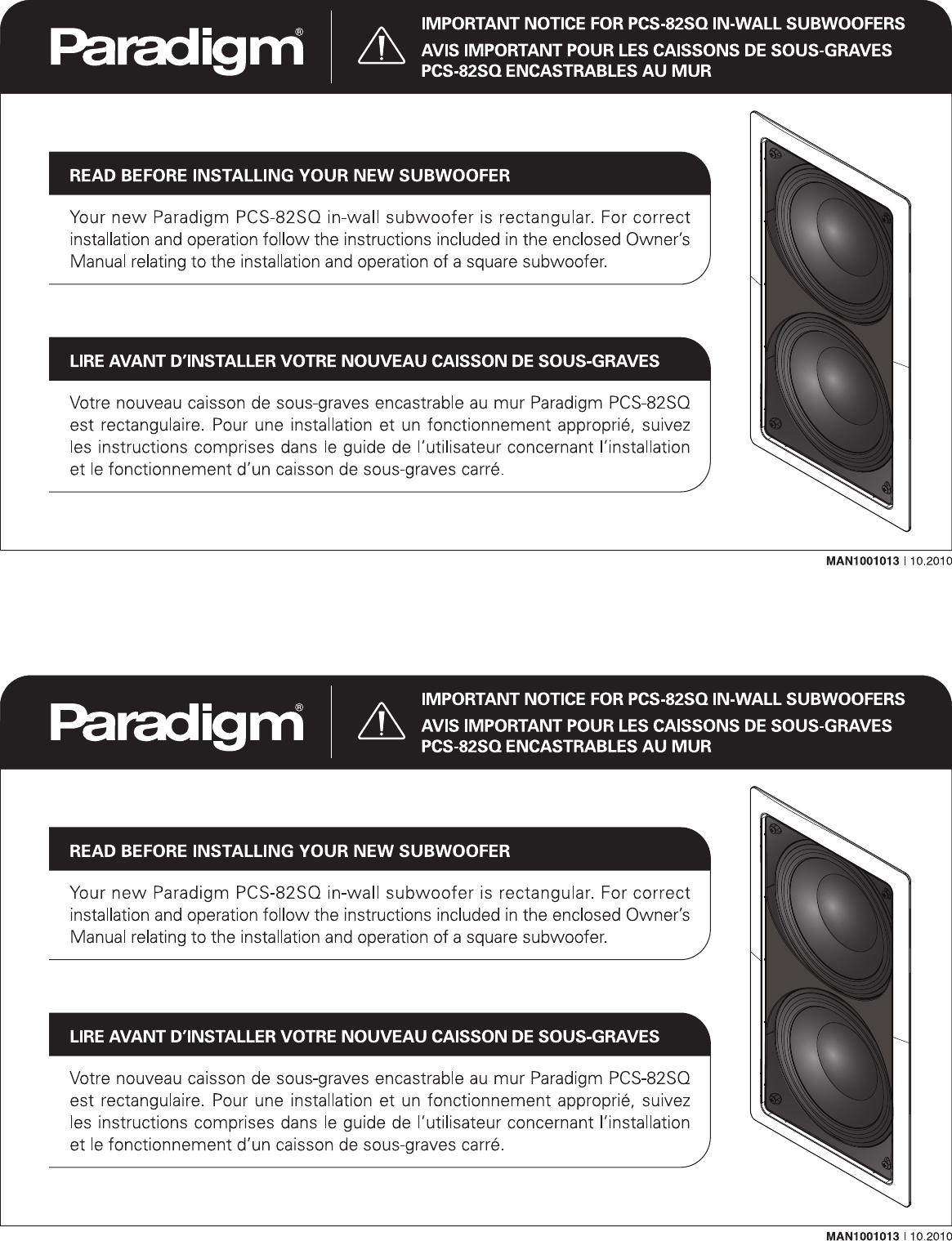 Page 1 of 1 - Paradigm Paradigm-Paradigm-Speaker-Paradigm-In-Wall-Subwoofer-Users-Manual- MAN1001013_PCS-82SQ_Subwoofers_OUTLINES Paradigm-paradigm-speaker-paradigm-in-wall-subwoofer-users-manual