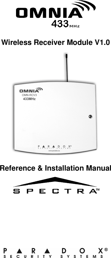 Wireless Receiver Module V1.0Reference &amp; Installation Manual