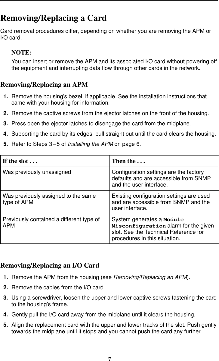 Page 7 of 8 - Paradyne Paradyne-Application-Module-9109-Ocu-Dp-Users-Manual- 9109 OCU-DP Application Module (APM) Installation Instructions - 9109-A2-GN15-10  Paradyne-application-module-9109-ocu-dp-users-manual