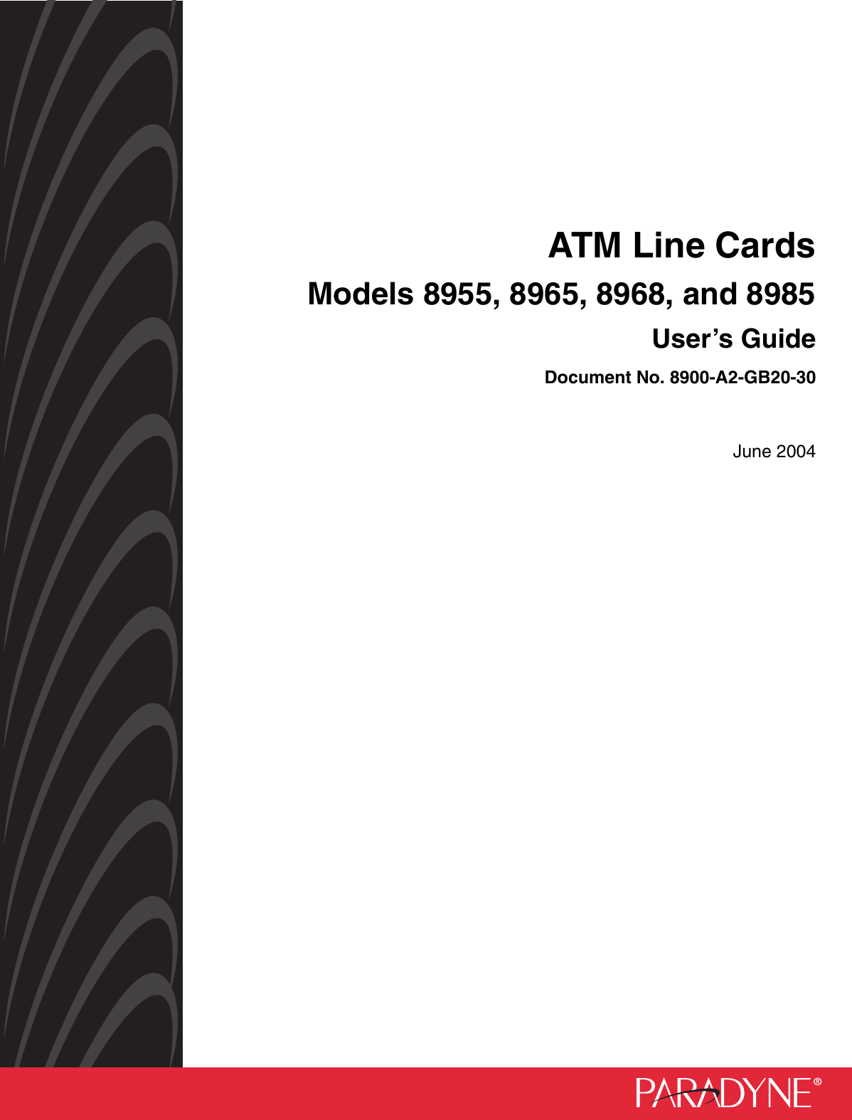 Paradyne Atm Line Cards 55 Users Manual Cards S 55 65 68 And 85 User S Guide