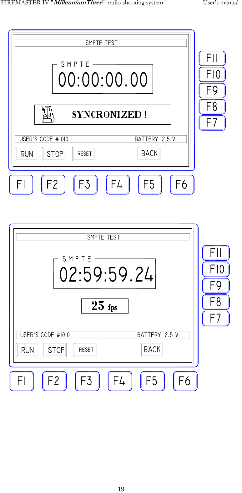 FIREMASTER IV "MillenniumThree"  radio shooting system           User&rsquo;s manual 19                                                    