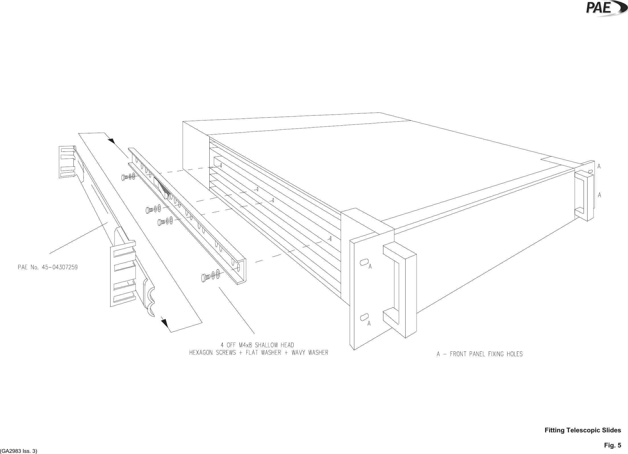 Fitting Telescopic SlidesFig. 5(GA2983 Iss. 3)