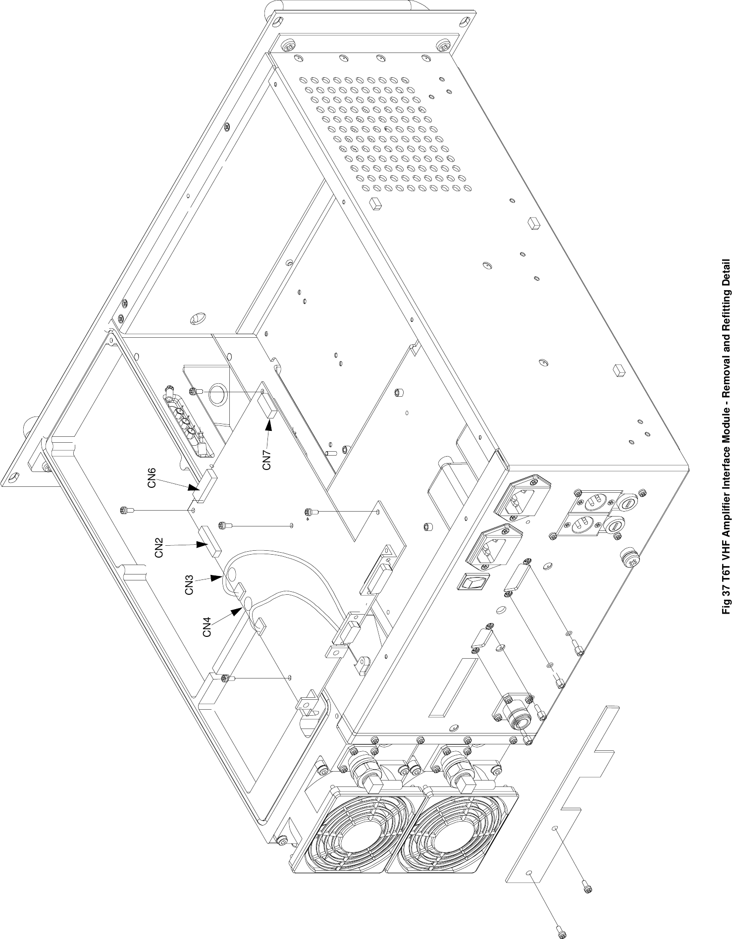 Fig 37 T6T VHF Amplifier Interface Module - Removal and Refitting DetailCN6CN7CN3CN4CN2