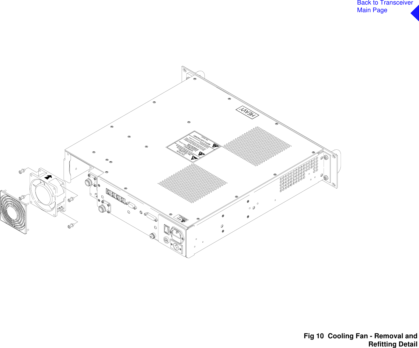 Back to TransceiverMain Page10Fig 10Fig 10  Cooling Fan - Removal andRefitting Detail