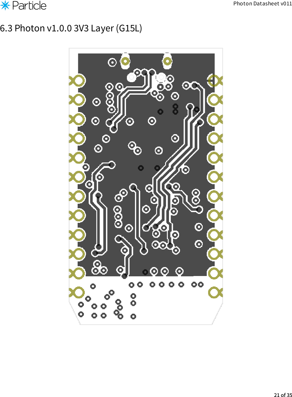 Photon Datasheet v0116.3 Photon v1.0.0 3V3 Layer (G15L)21 of 35