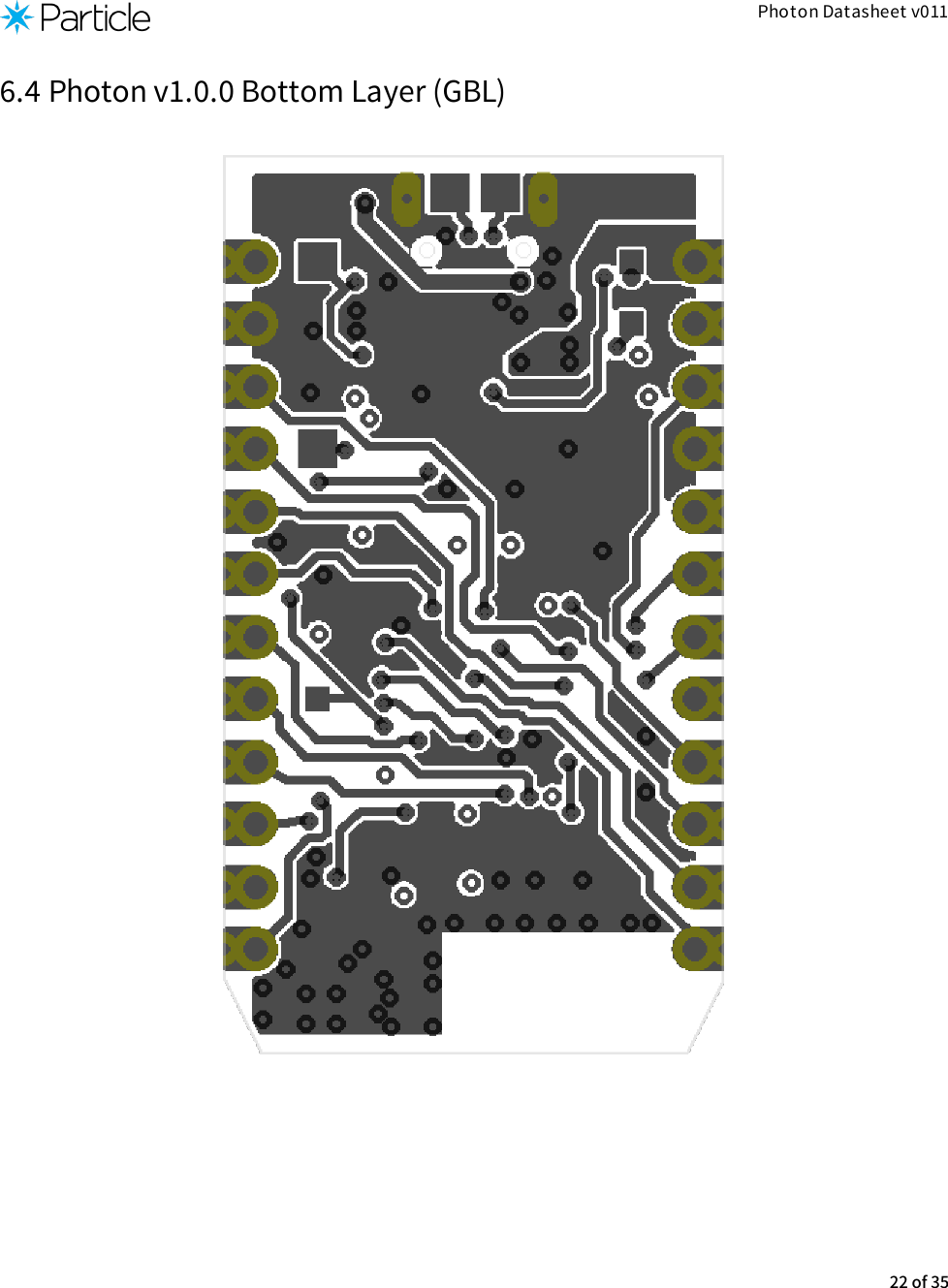 Photon Datasheet v0116.4 Photon v1.0.0 Bottom Layer (GBL)22 of 35