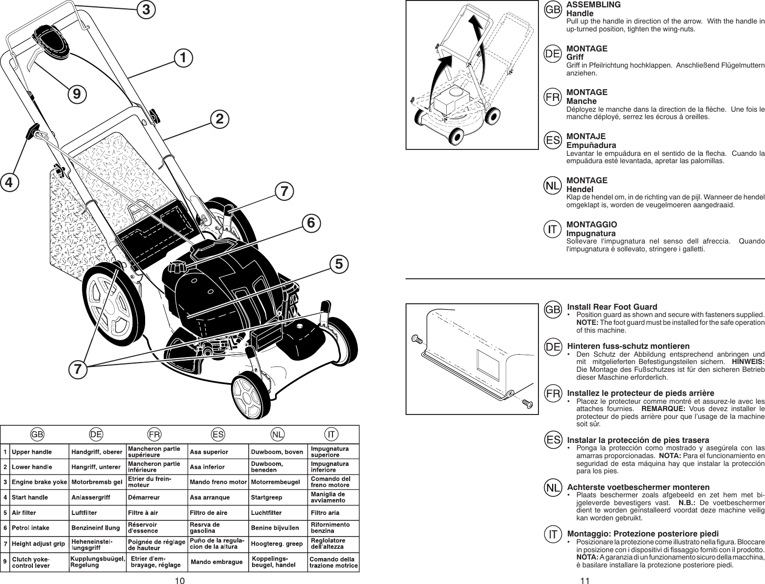 Page 10 of 10 - Partner-Tech Partner-Tech-Pp53-875Dwa-Users-Manual- OM, Partner, PP53-875 DWA, 96141017100, 2008-03, Lawn Mower, EN, DE, FR, ES, IT, NL  Partner-tech-pp53-875dwa-users-manual