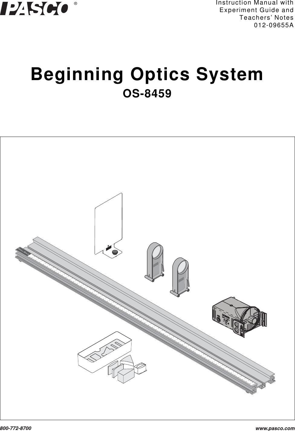 Pasco Specialty And Mfg Beginning Optics System Os 8459 Users Manual ...