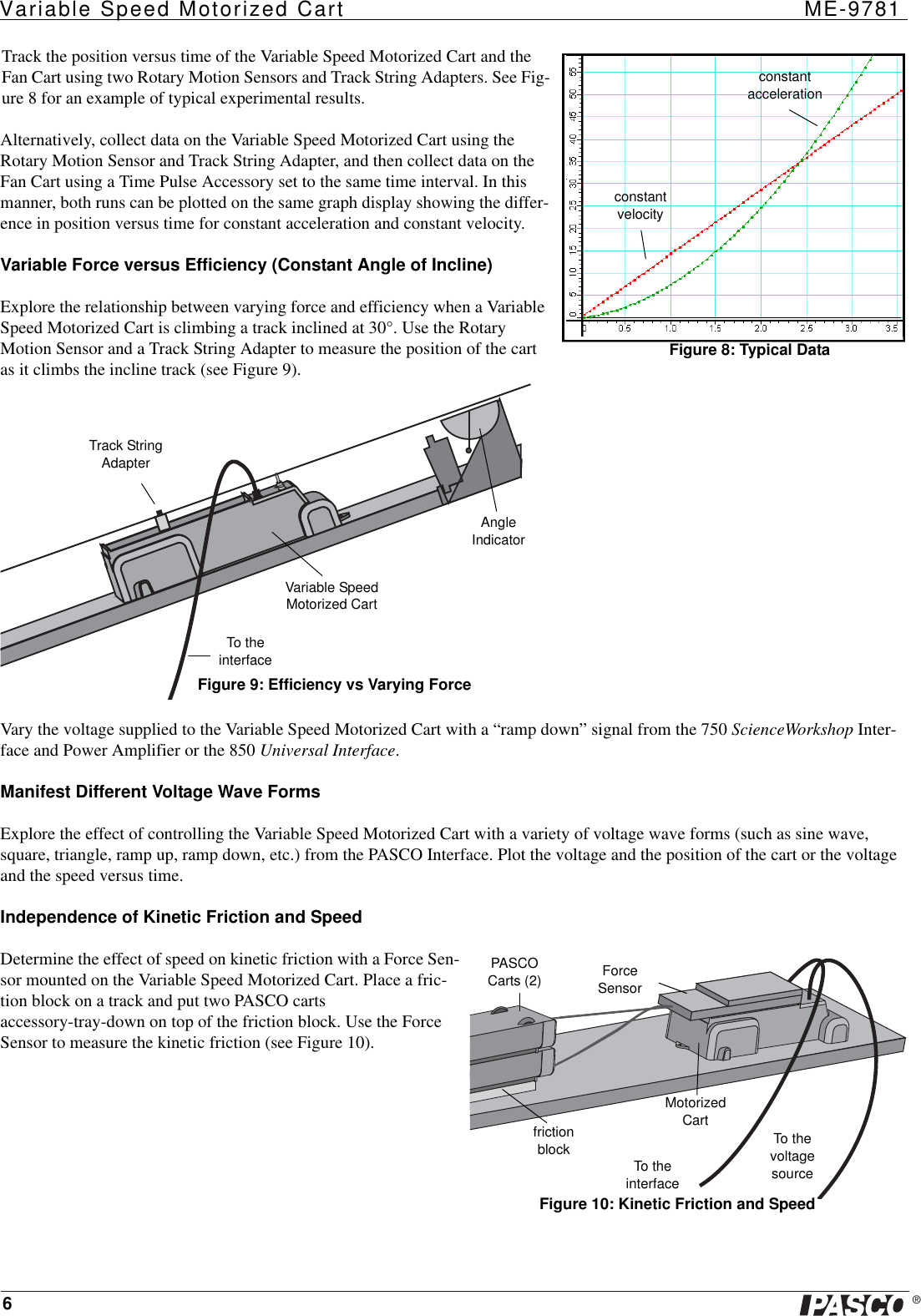 Page 6 of 7 - Pasco-Specialty-And-Mfg Pasco-Specialty-And-Mfg-Variable-Speed-Motorized-Cart-Me-9871-Users-Manual- 012-06880B ME-9781_TXT  Pasco-specialty-and-mfg-variable-speed-motorized-cart-me-9871-users-manual