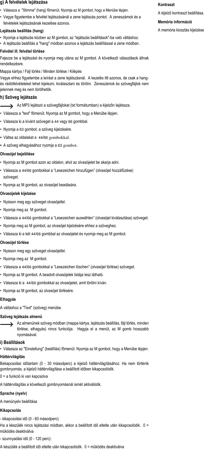 Page 4 of 6 - Ku1576986 BASETECH_MP3_PLAYER_MIT_MICRO_SD_SLOT_BS - Ver. 01 001576986-an-01-hu-BASETECH MP3 PLAYER MIT MICRO SD SLOT BS