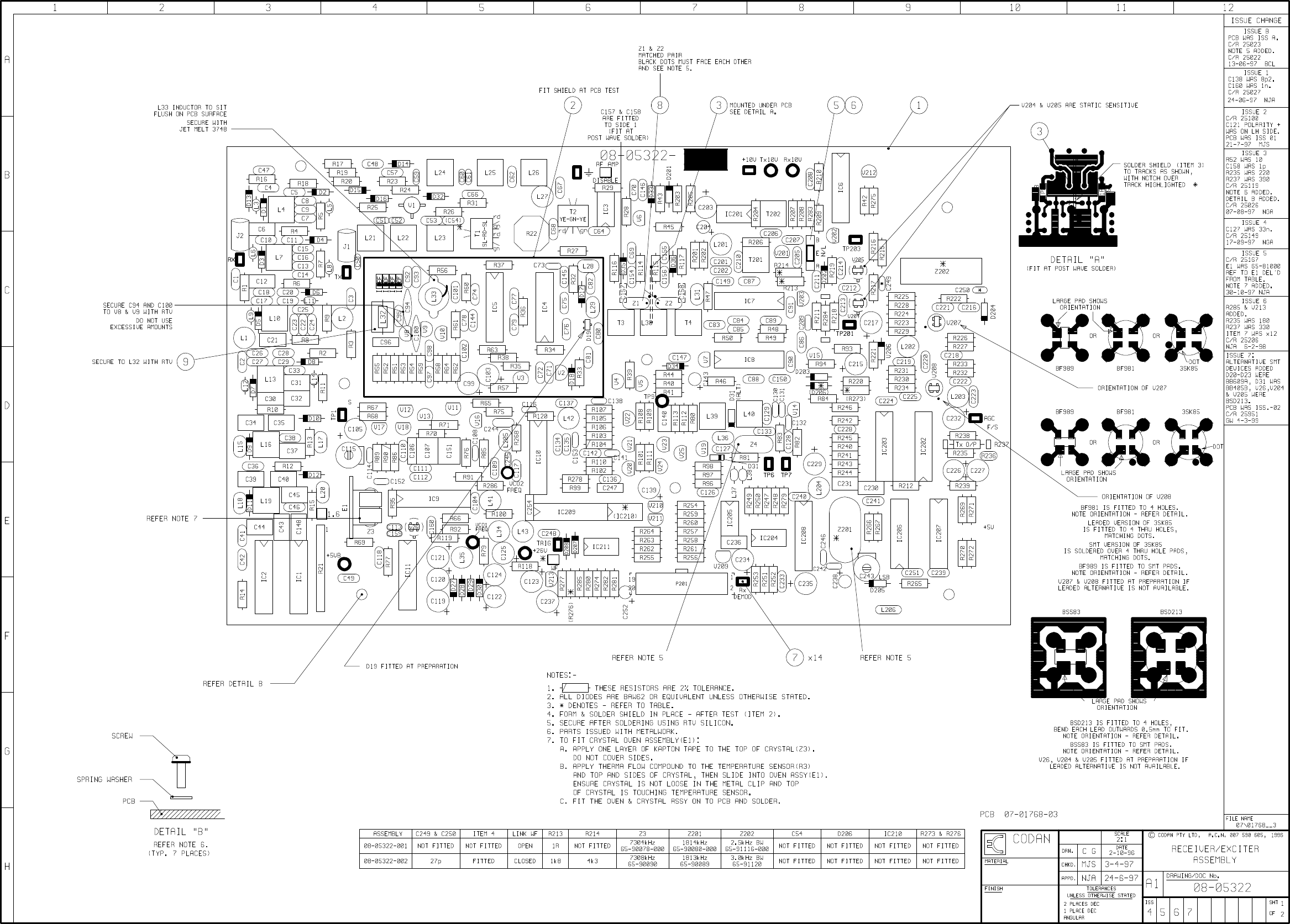 Page 1 of 2 - Codan Obsolete CD/data/tsm/9323-9360-9390-9780/drawings/assembly/(08-05322) Rx Ex-Thru Hole (08-05322)