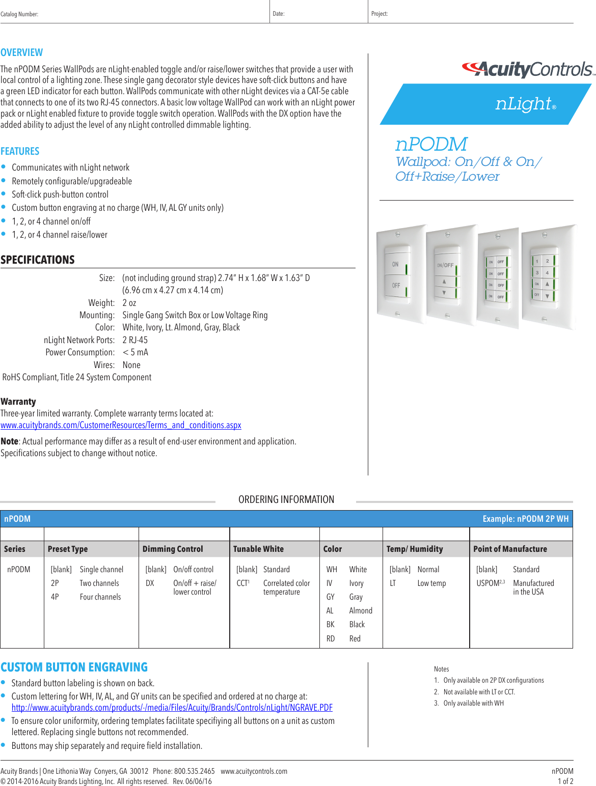 Page 1 of 2 - Product Detail Manual